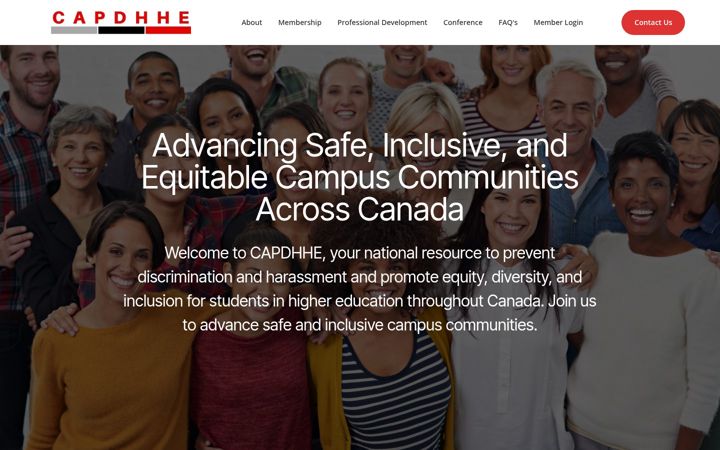Screenshot of capdhhe.ca