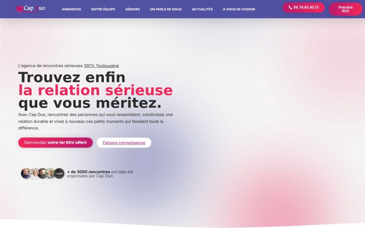 Screenshot of capduo-rencontre.fr