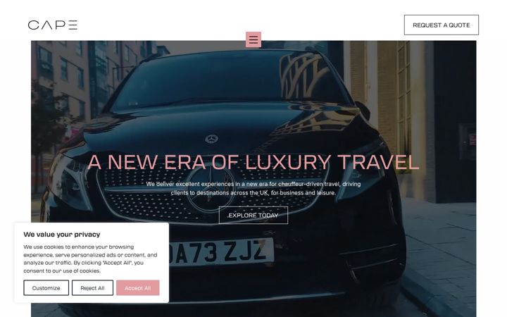 Screenshot of cape-executive.co.uk