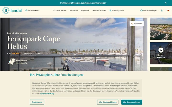 Screenshot of cape-helius.de