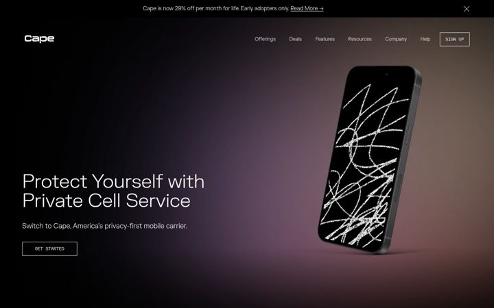 Screenshot of cape.co