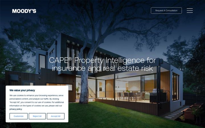 Screenshot of capeanalytics.com