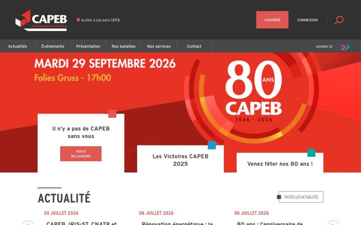 Screenshot of capeb.fr