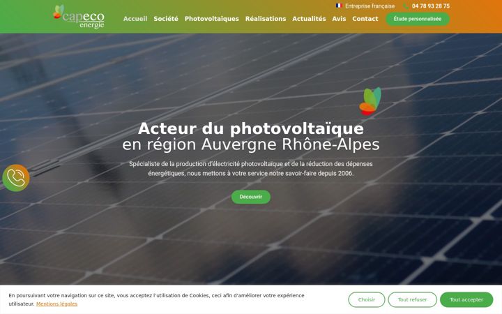 Screenshot of capecoenergie.fr