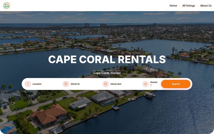 Screenshot di capecoralrentals.net
