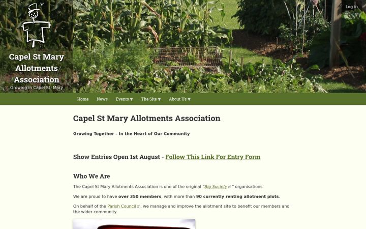 Screenshot of capelallotments.co.uk