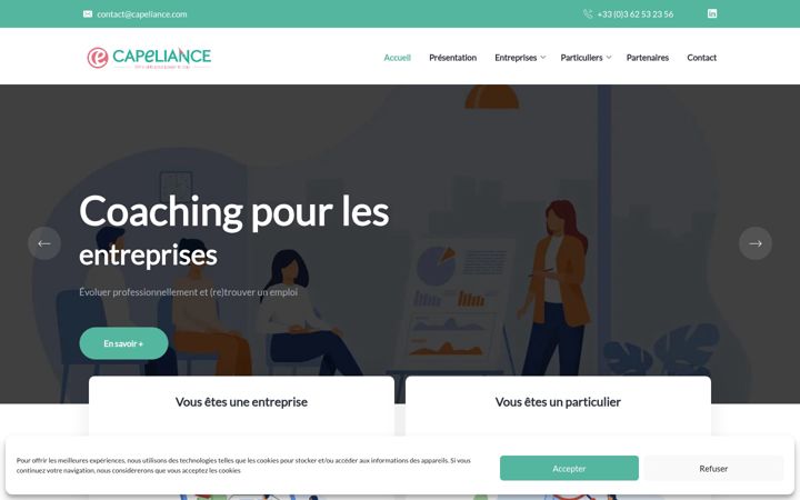 Screenshot of capeliance.com