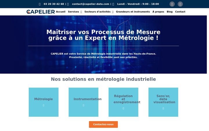 Screenshot of capelier-data.fr