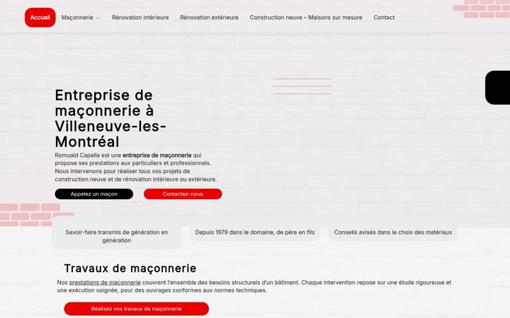 Screenshot of capella-romuald.fr