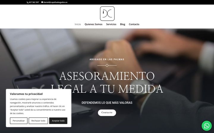 Screenshot of capellaabogados.com