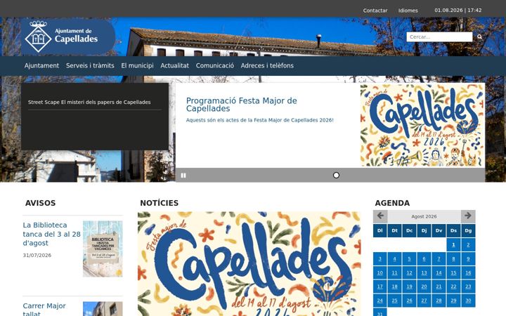 Screenshot of capellades.cat