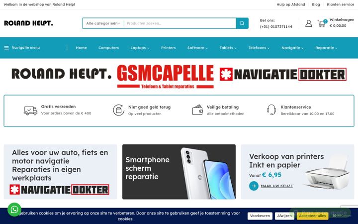 Snimka zaslona za capelle-computers.nl