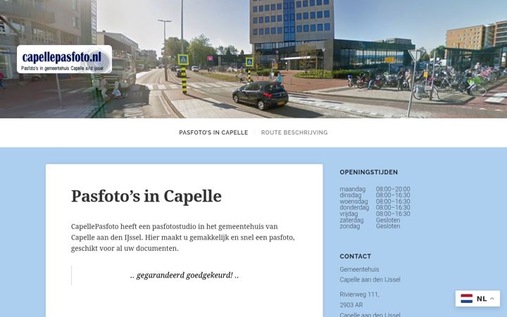 Screenshot of capellepasfoto.nl