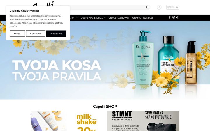 Screenshot of capelli.ba