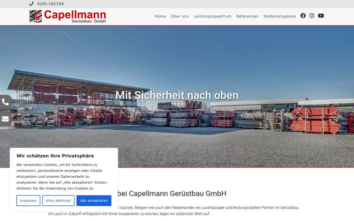 Skjámynd af capellmann-geruestbau.de