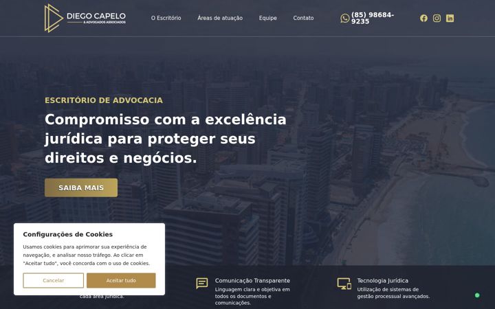 Screenshot of capeloadvogados.com.br