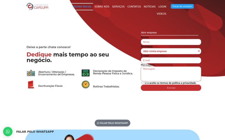 Screenshot di capeluppicontabil.com.br