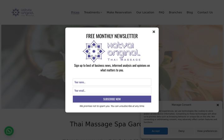 Ekraanipilt saidist capemassage.co.za