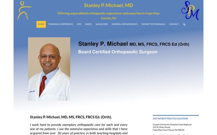 Screenshot of capemaycountyortho.com