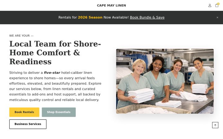 Screenshot of capemaylinen.com