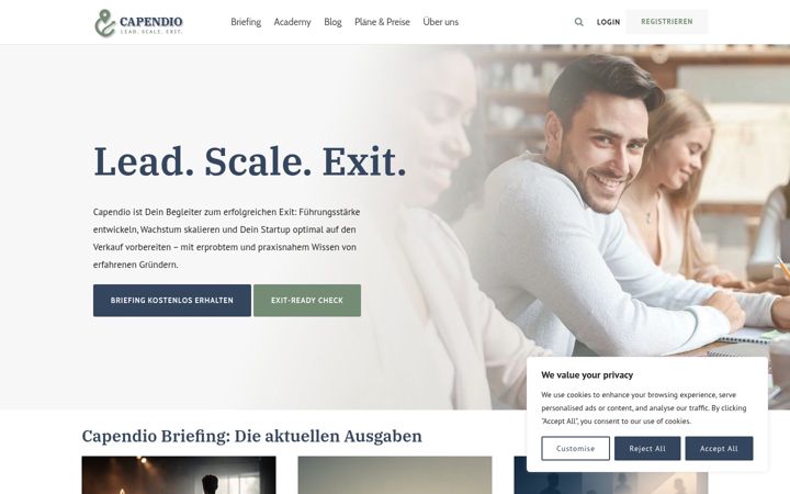 Screenshot of capend.io