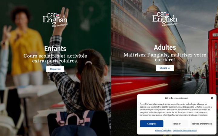 Screenshot του capenglish.fr