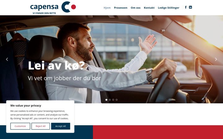 Captura de pantalla de capensa.no