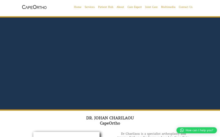 Ekraanipilt saidist capeortho.co.za