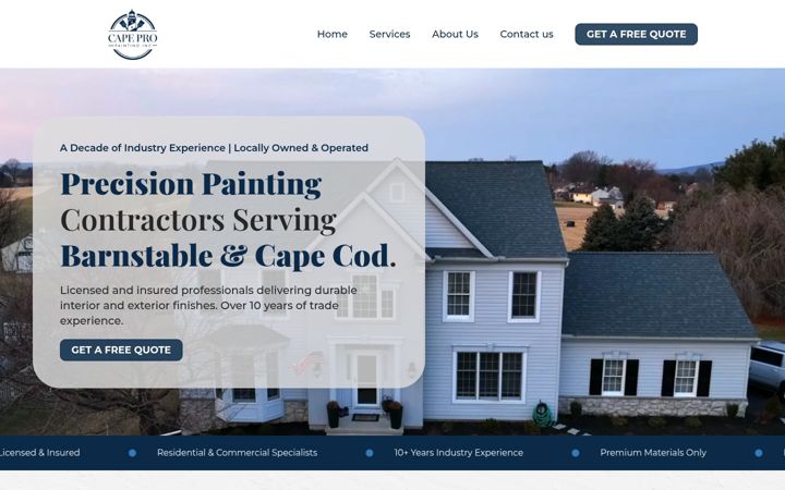 Screenshot of capepropaintinginc.com
