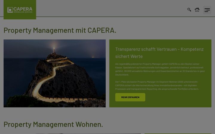 Screenshot of capera-immobilien.de