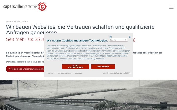 Screenshot of capersville-interactive.de