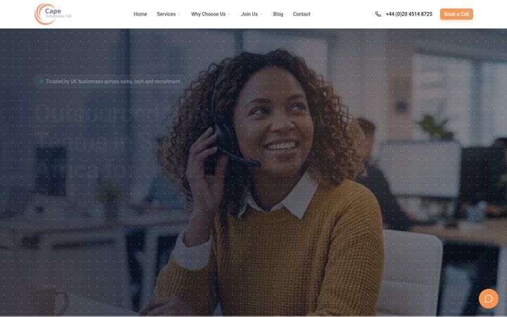 Screenshot of capesolutionsuk.com