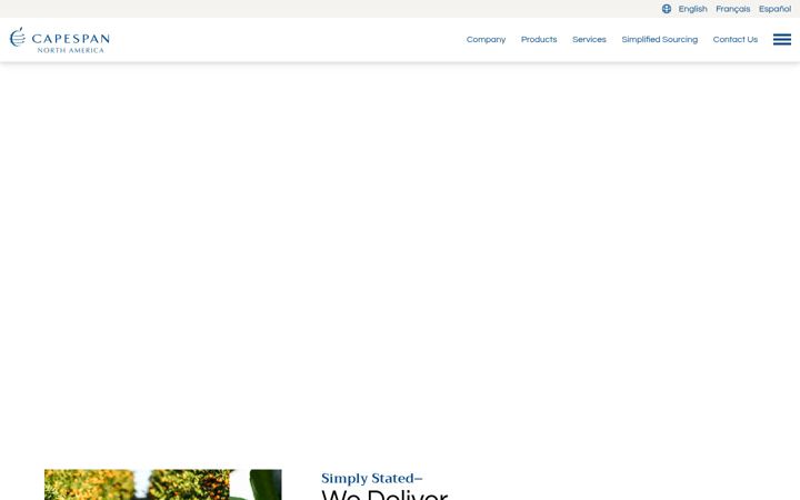 Screenshot of capespan-na.com