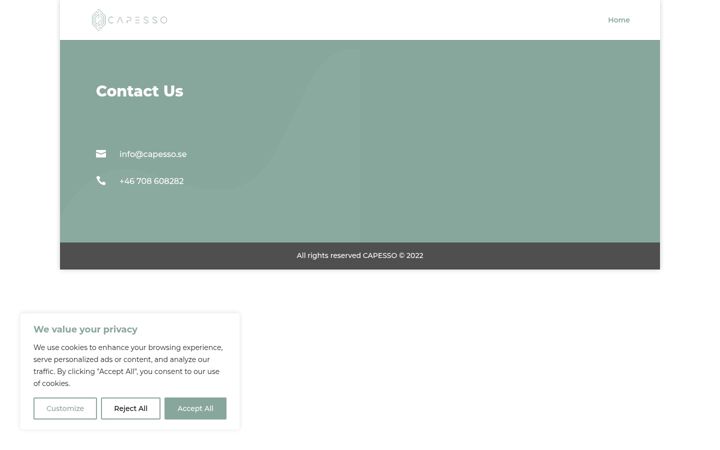 Screenshot of capesso.se
