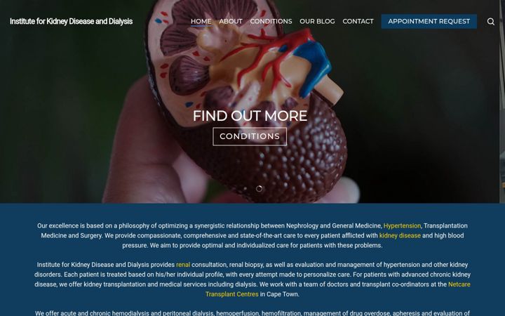 Ekraanipilt saidist capetown-kidneydisease.co.za