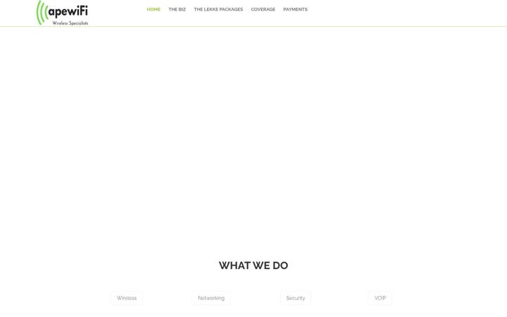 Screenshot of capewifi.co.za