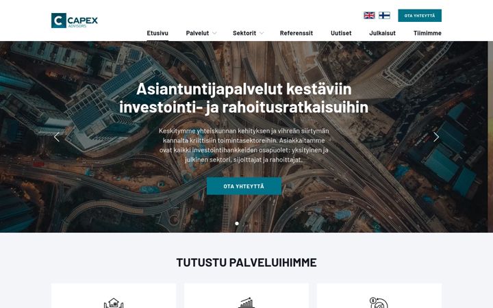 Screenshot ta' capexadvisors.fi