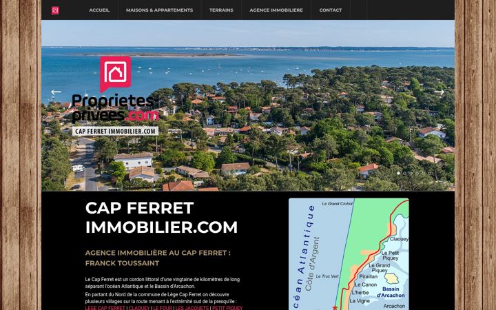 Screenshot of capferretimmobilier.com