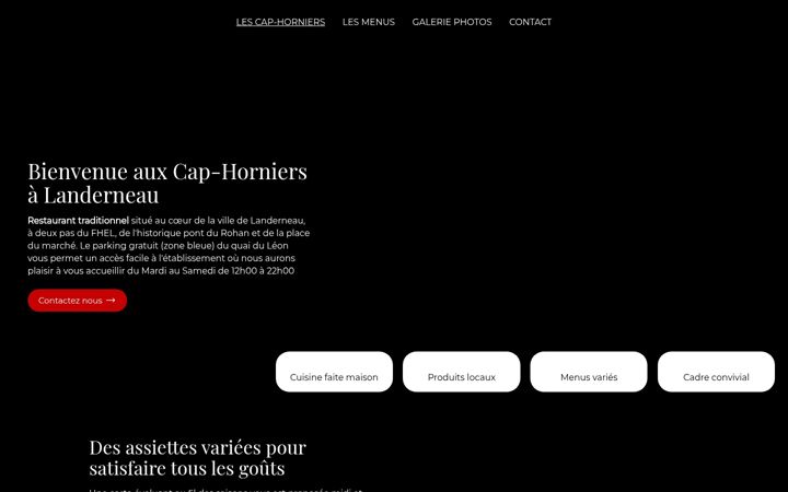 Screenshot of caphorniers.fr