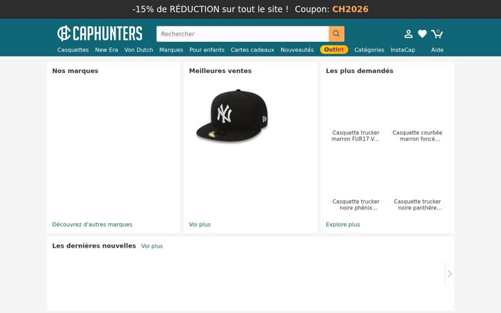 Screenshot of caphunters.be