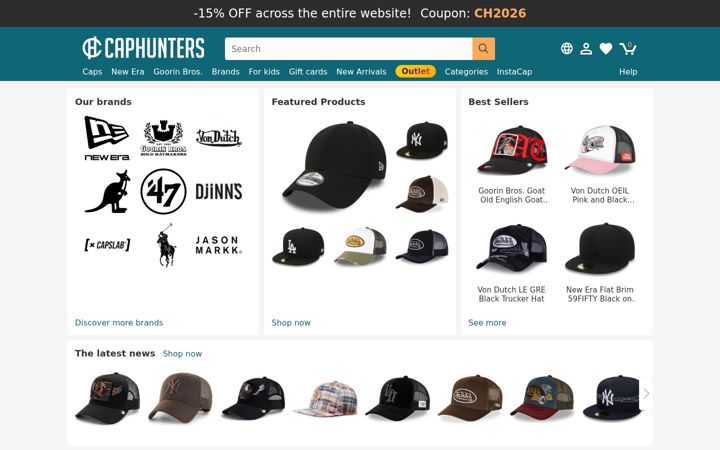 Screenshot of caphunters.ca