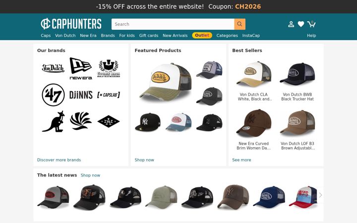 Screenshot of caphunters.co.uk