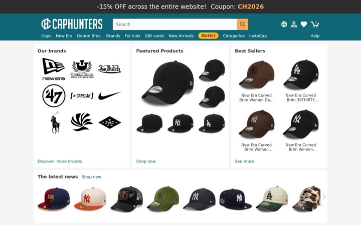 Screenshot of caphunters.com