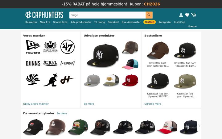 Screenshot of caphunters.dk