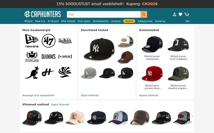 Screenshot of caphunters.ee