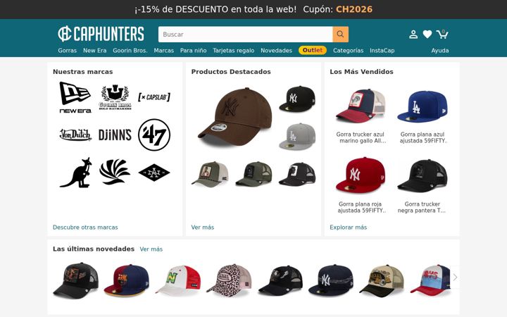 Screenshot of caphunters.es