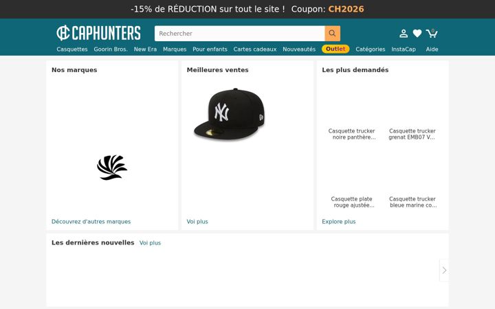 Screenshot of caphunters.fr