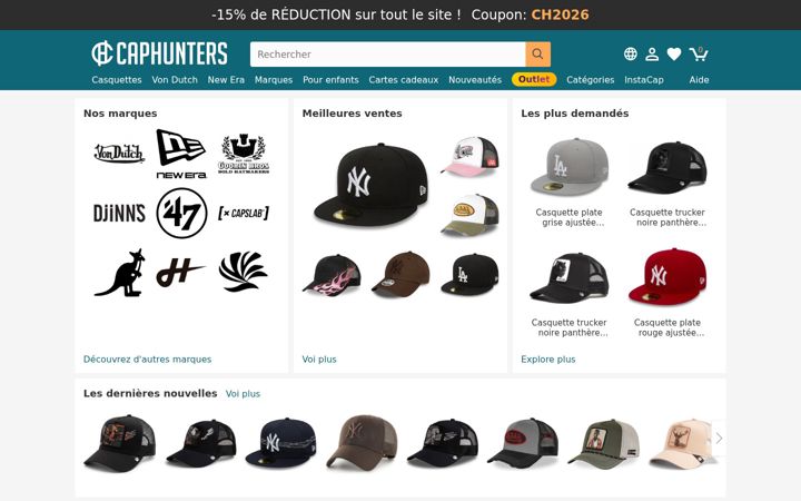 Screenshot of caphunters.lu