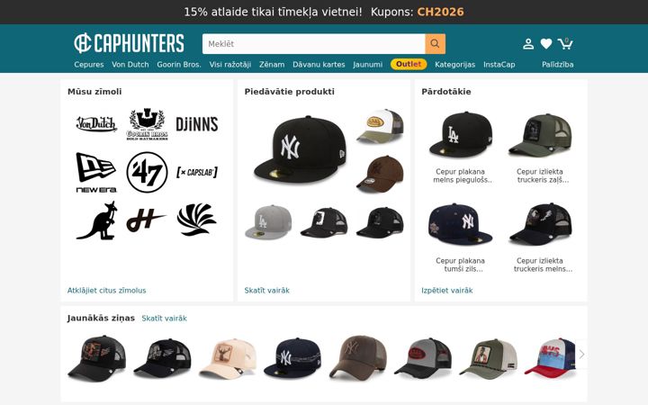 Screenshot of caphunters.lv
