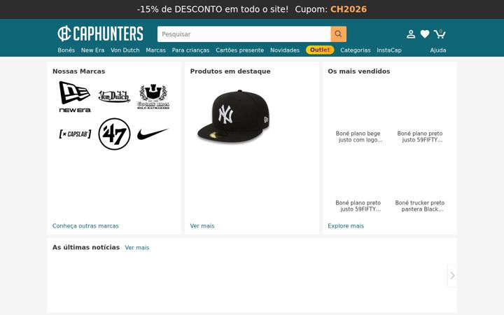 Screenshot of caphunters.pt
